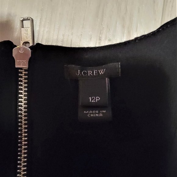 J. Crew Ruched Dress Black - Picture 4 of 6